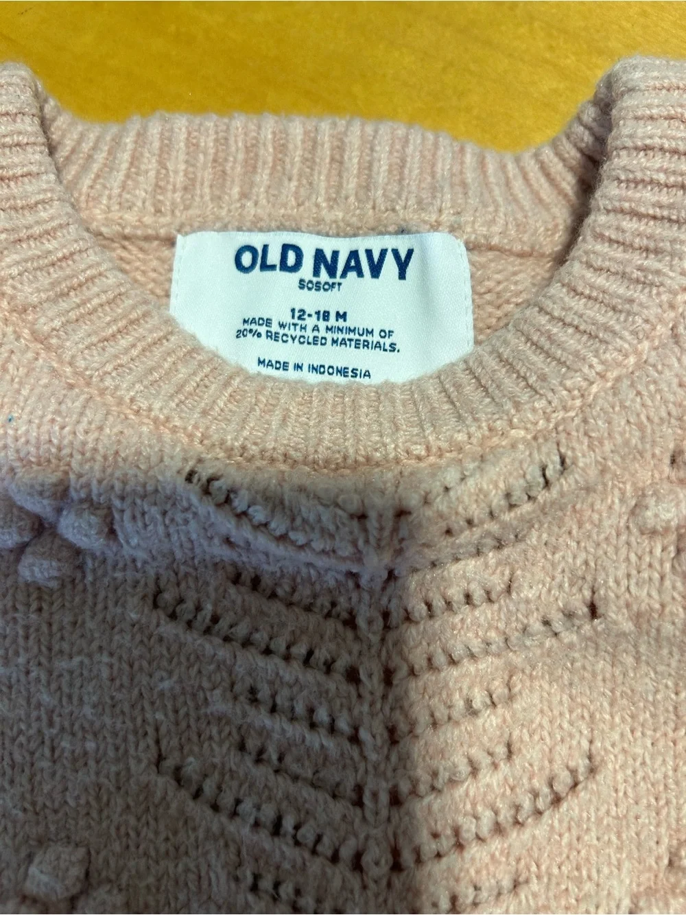 Old Navy Soft Pink Knit Ruffle-Shoulder One-Piece
